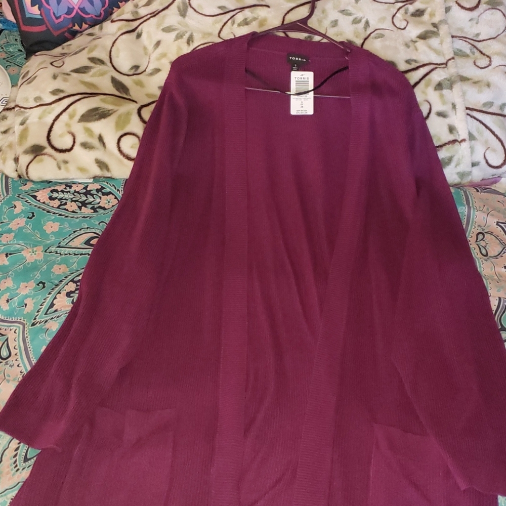 BNWT Torrid sz 5 open front cardigan